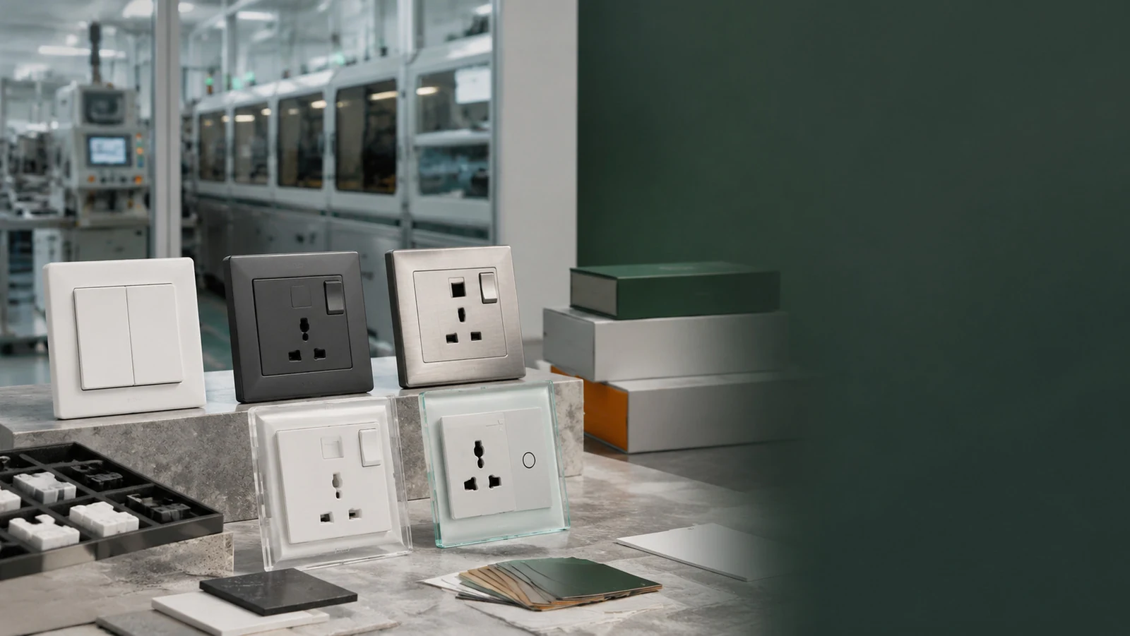 IGOTO wall switch and socket material, configuration and packaging customization samples