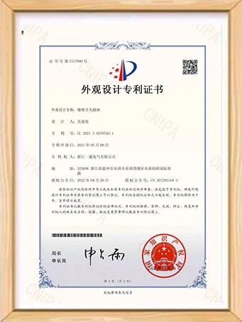 IGOTO Design Patent Certificate 7317090