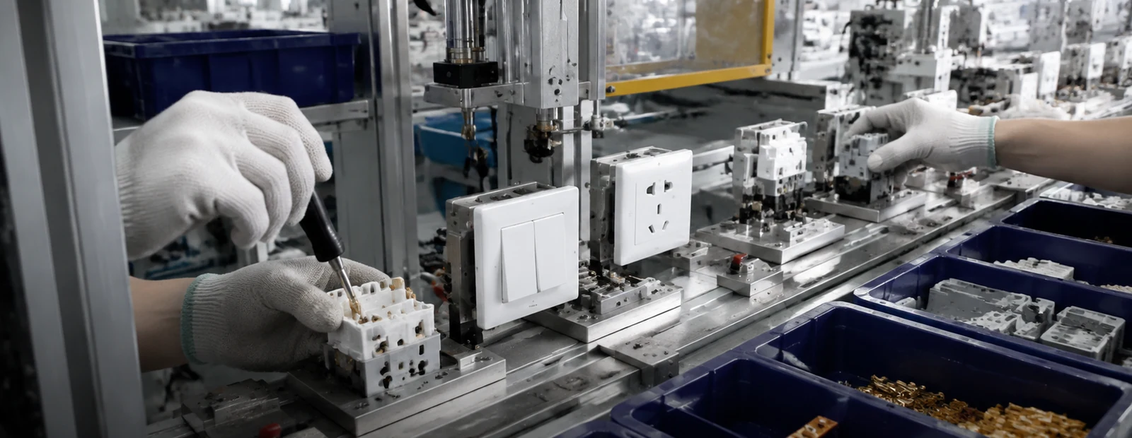 IGOTO switch and socket assembly production line