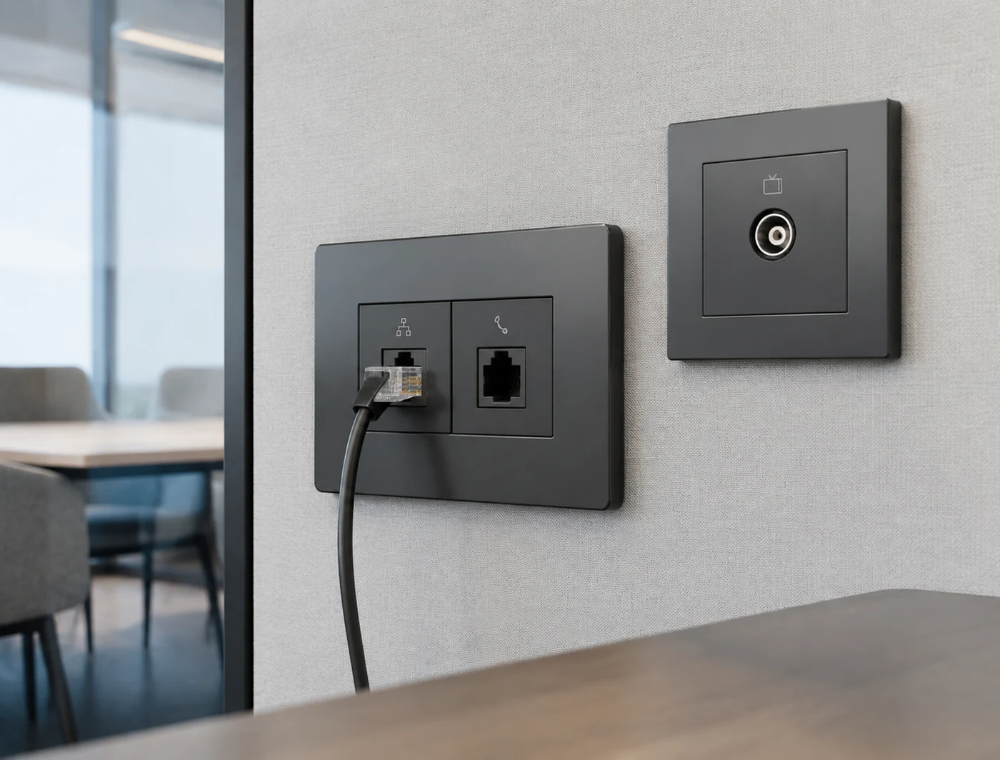 IGOTO Ethernet telephone and television communication outlet series