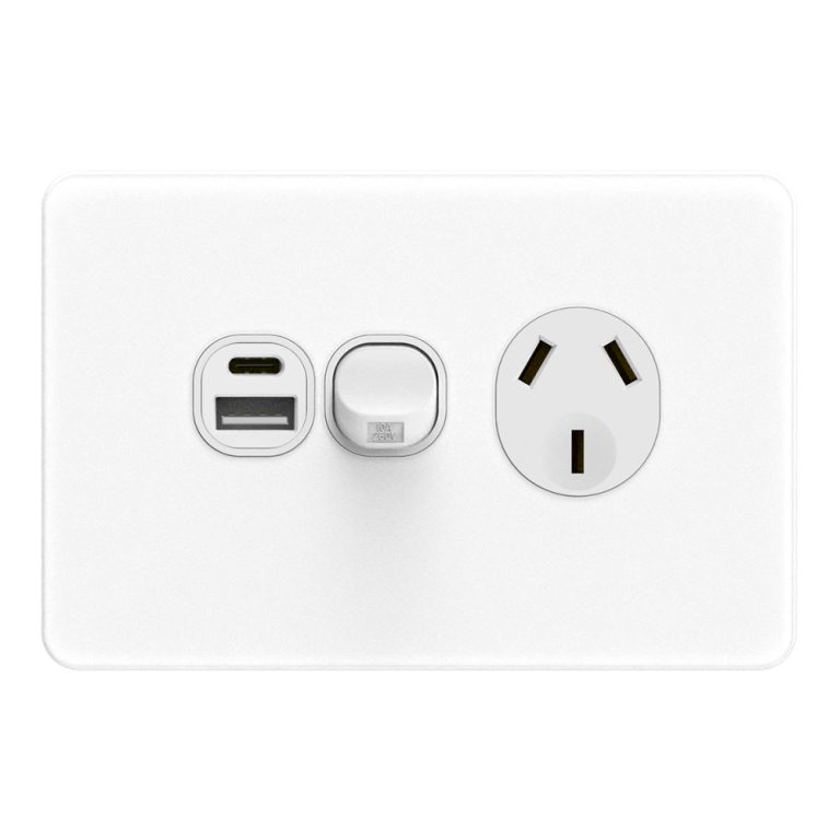FS313-A+C Power Point with USB-C | Type-A Port