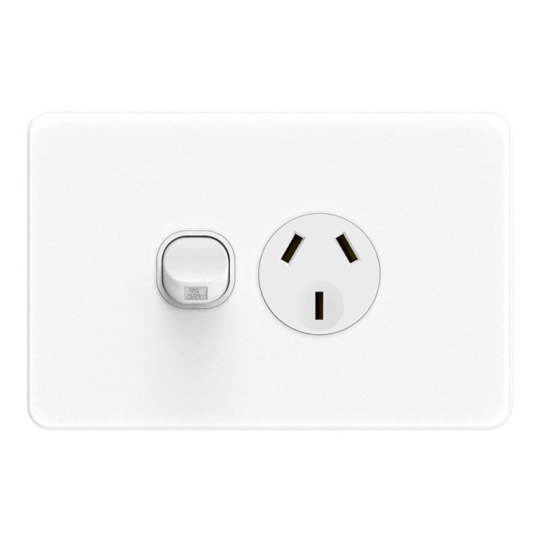 FS313 Single Power Point | 10A/15A Horizontal