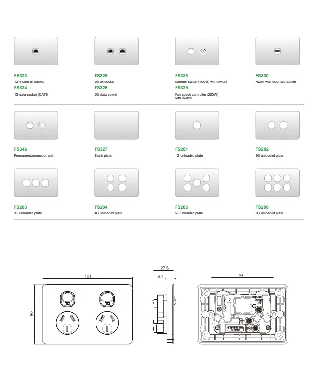 Australian wall switches from China Factory - FS series - IGOTO