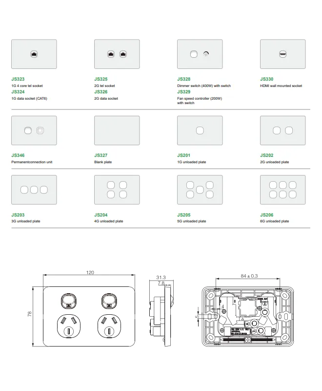 OEM ODM JS series Australian wall switches from China Manufacturer - IGOTO