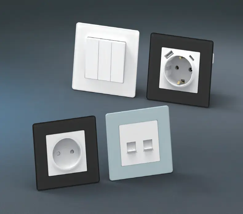 G5 pc panel european wall switch & socket - IGOTO