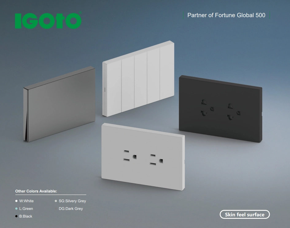 IGOTO D Series PC material panel switches and sockets