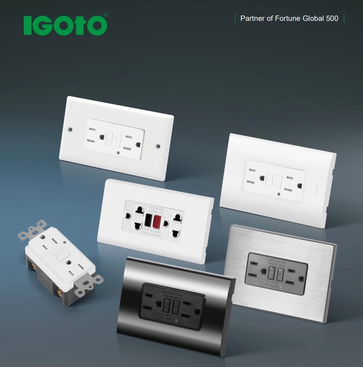 IGOTO ETL certified GFCI outlet with End-of-Life LED