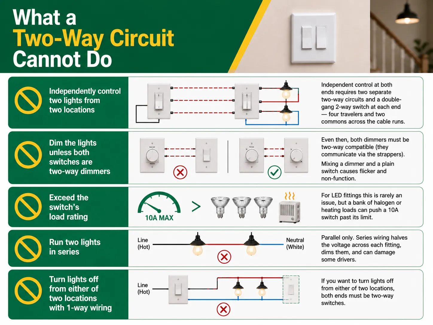 What a Two-Way Circuit Cannot Do