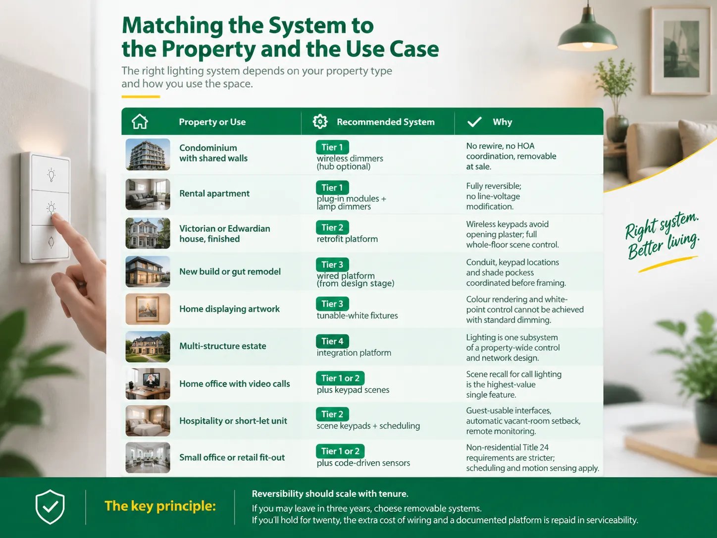 Matching the System to the Property and the Use Case