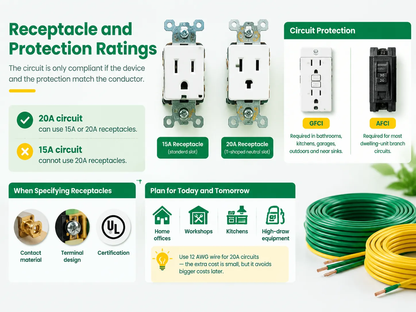 Receptacle and Protection Ratings