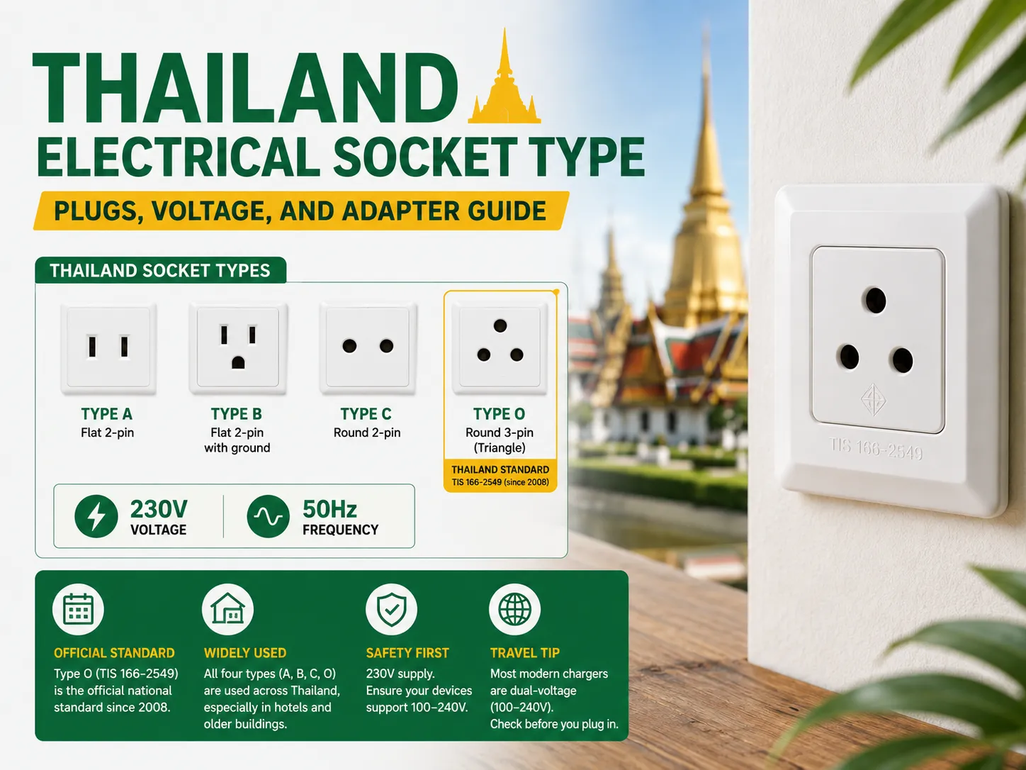 Thailand Electrical Socket Type: Plugs, Voltage, and Adapter Guide