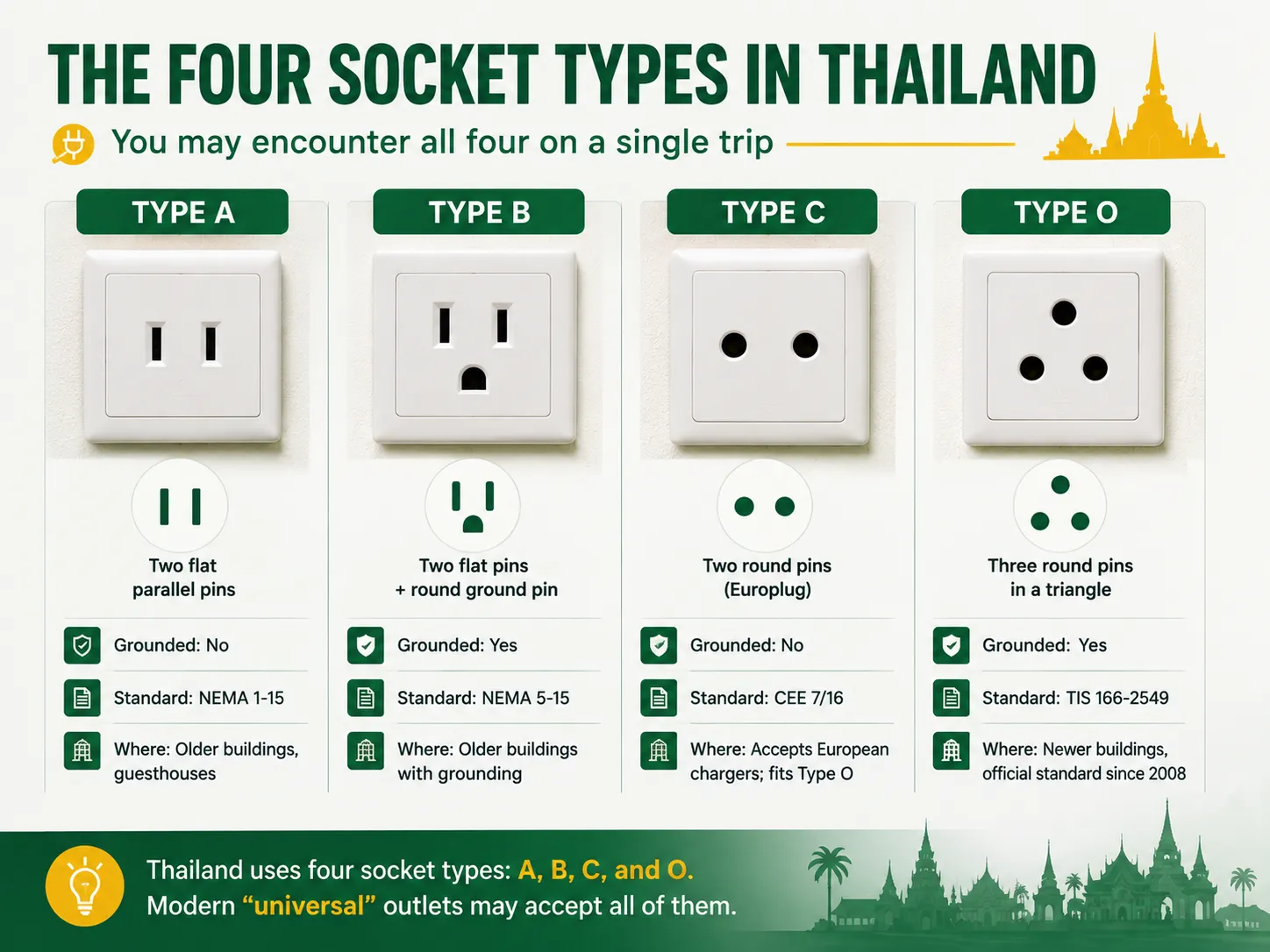 The Four Socket Types in Thailand