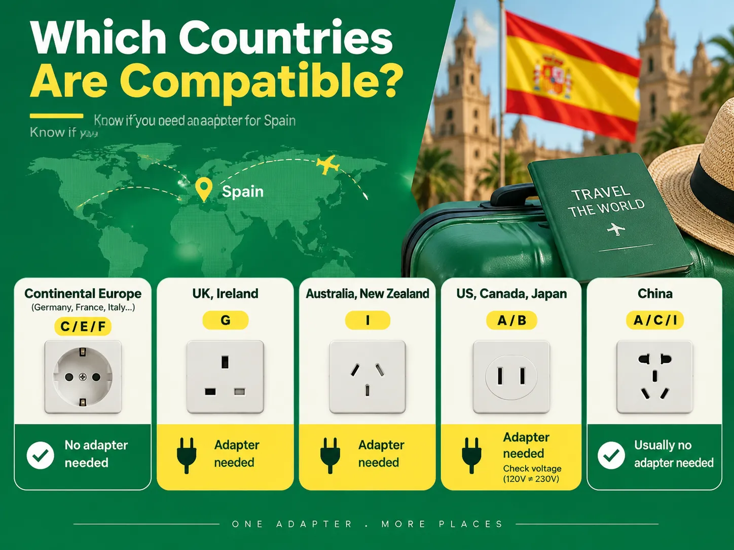 Which countries are compatible with Spain?