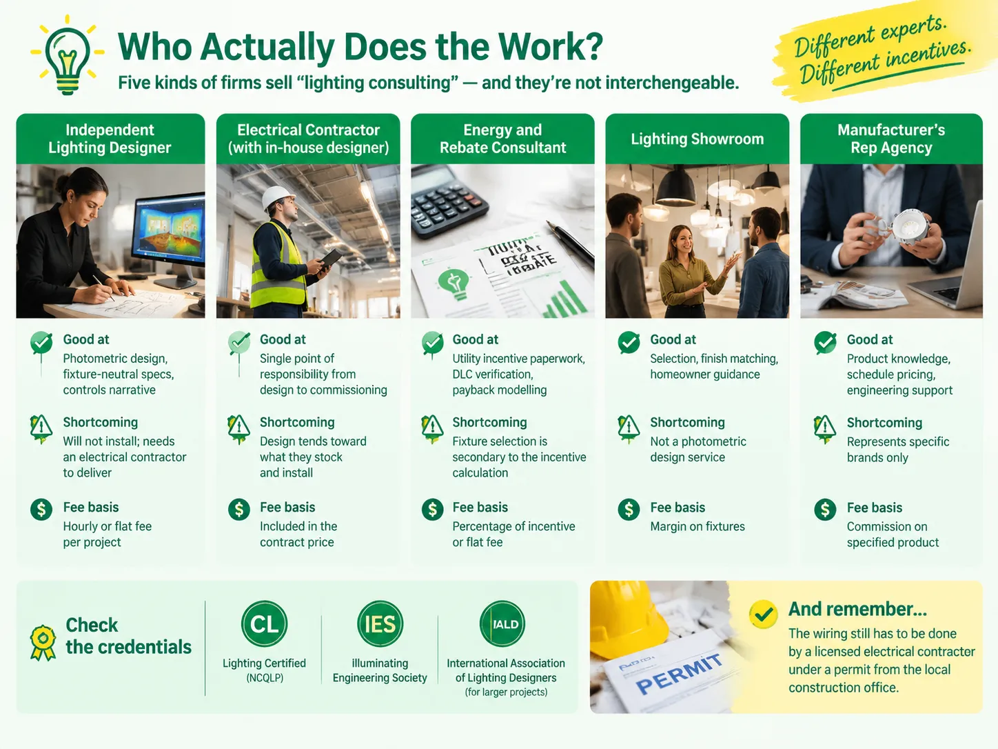 Who actually does the work, and how they get paid