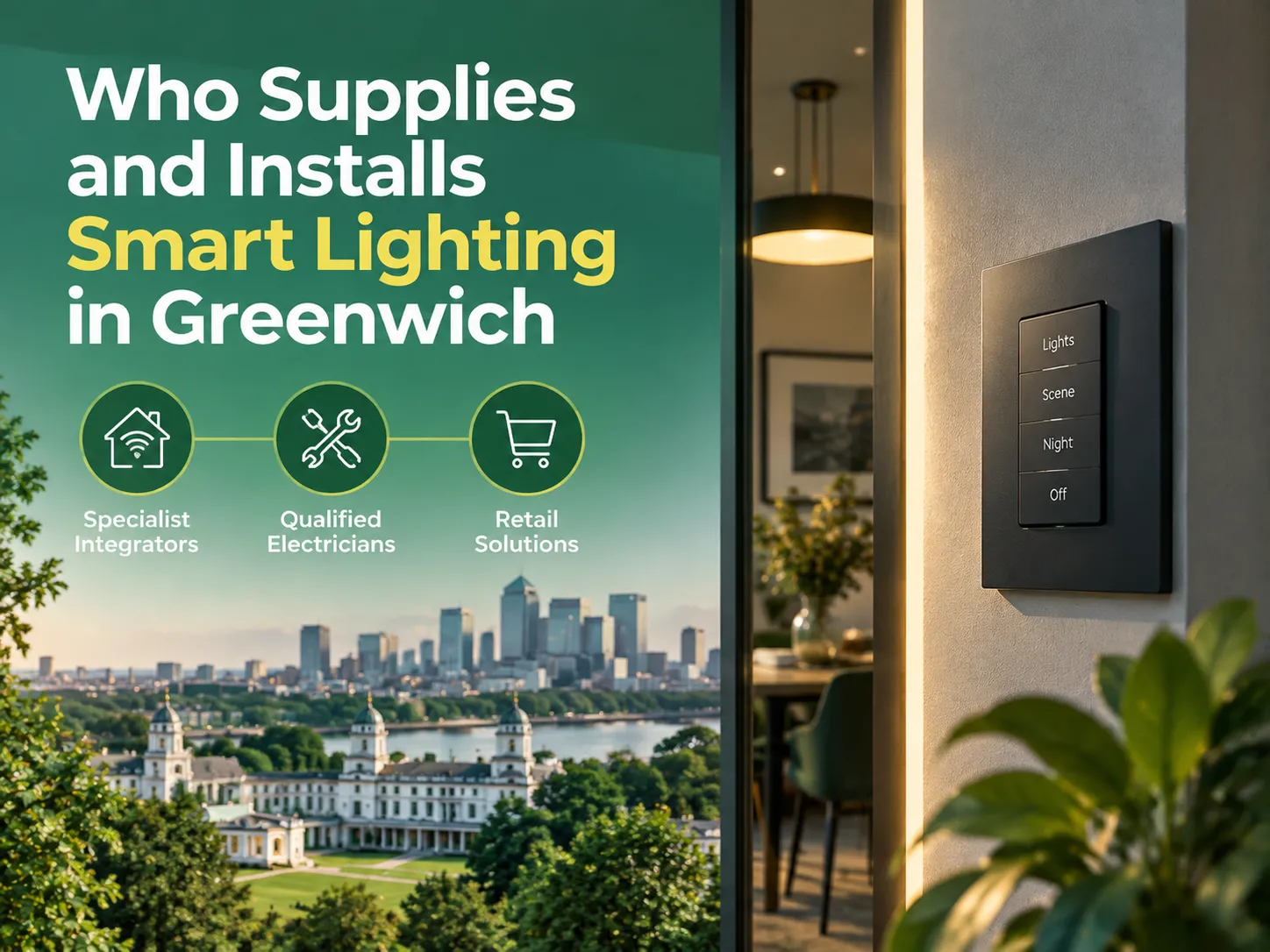 Who supplies and installs smart lighting in Greenwich