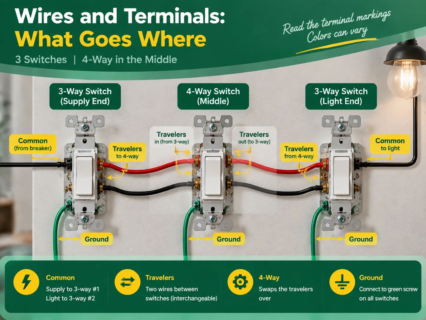 Wires and terminals what goes where